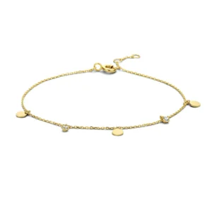 Circle Zirkonia Bracelet 14k goud