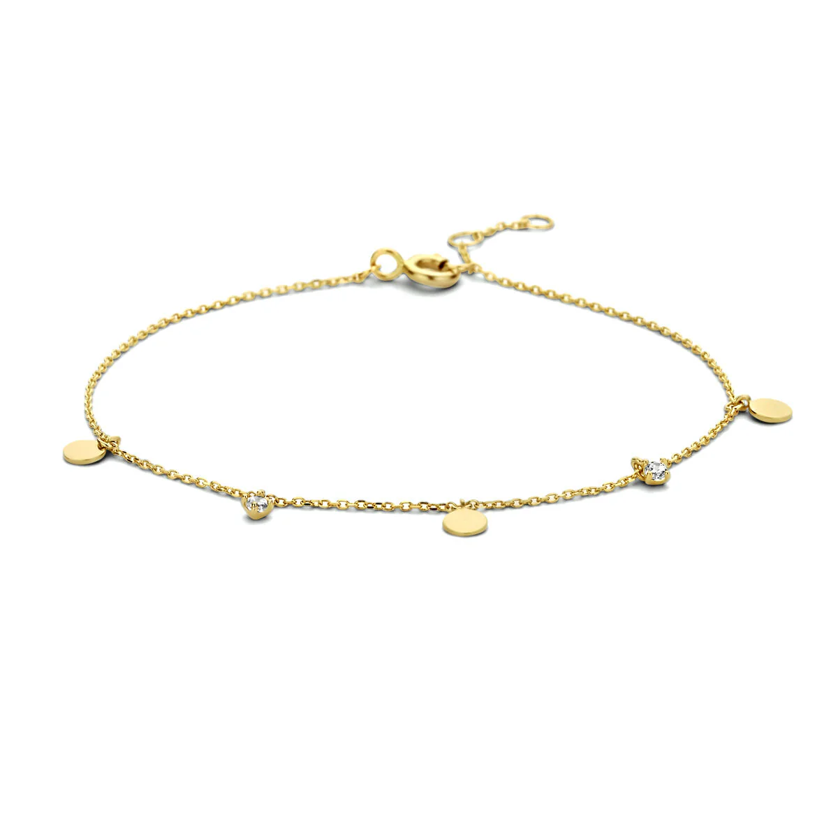 Circle Zirkonia Bracelet 14k goud