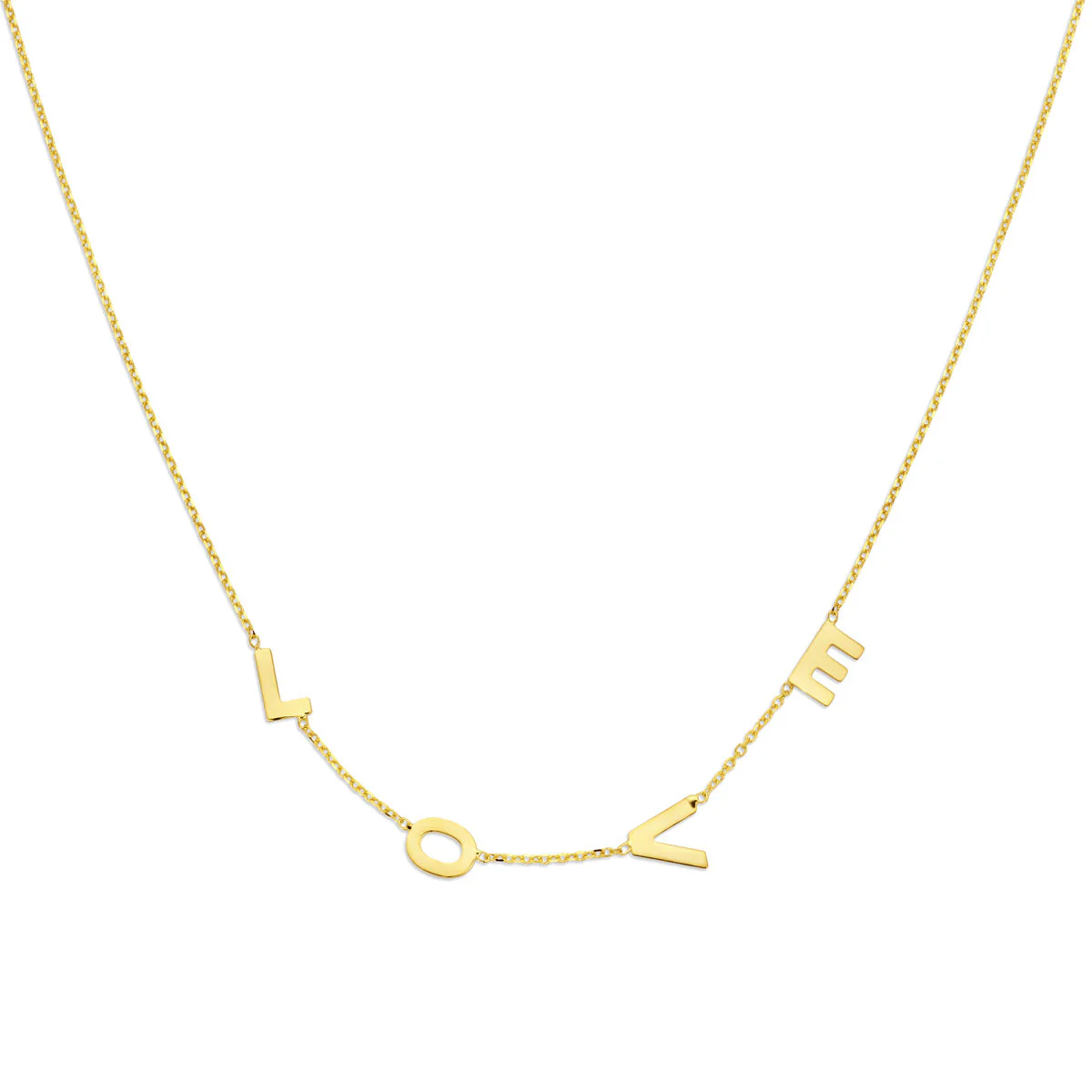 Love Script Necklace 14k goud Amoro Jewellery
