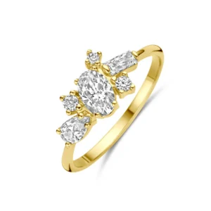 Aurora Zirkonia Ring 14k goud