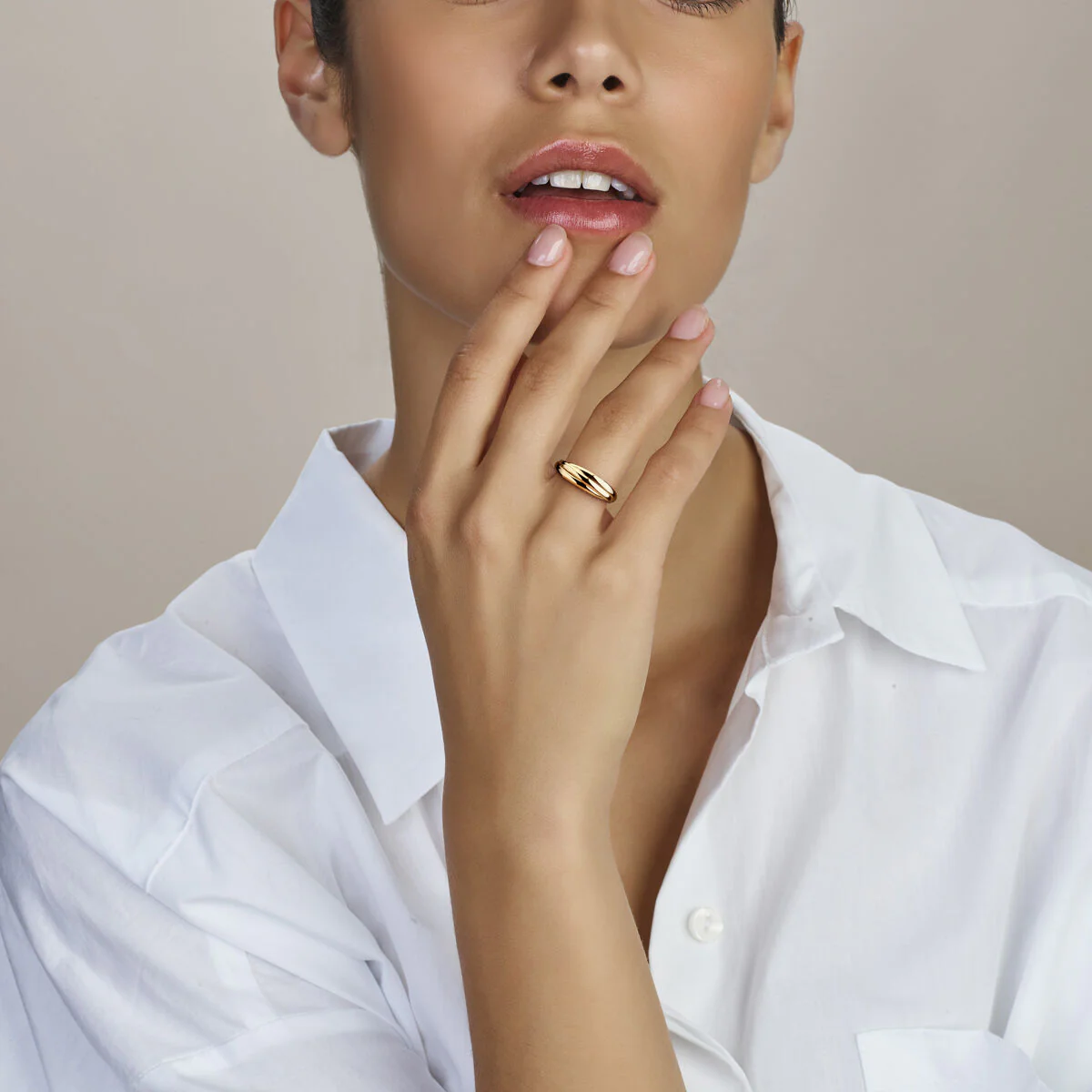 Threefold Ring 14k goud